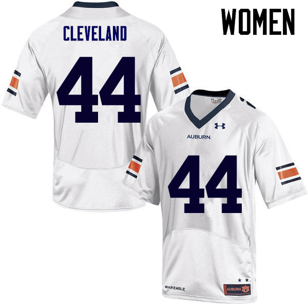 Auburn Tigers Women's Rawlins Cleveland #44 White Under Armour Stitched College NCAA Authentic Football Jersey TVG3774VB